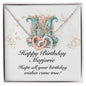 Happy Birthday Marjorie v01 - Interlocking Hearts Necklace