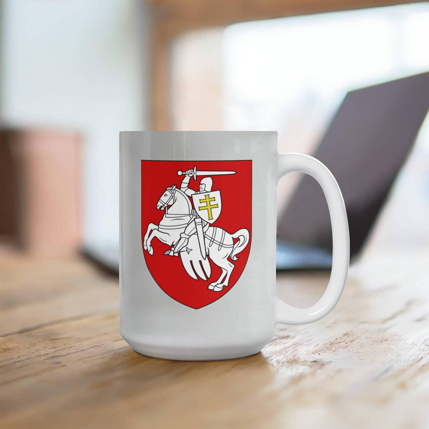 Pahonia (Belarus) - 15oz White Ceramic Mug