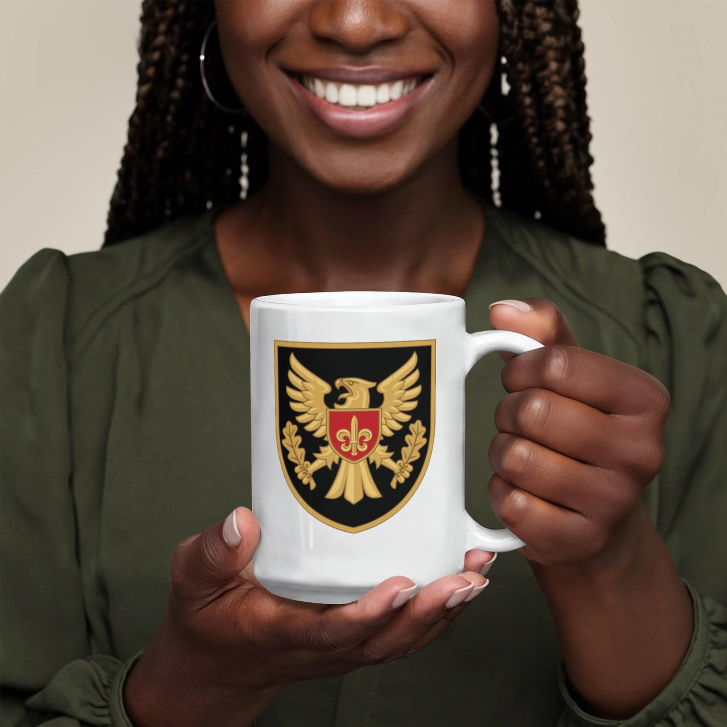 15th Artillery Reconnaissance Brigade (Ukraine) - 15oz White Ceramic Mug