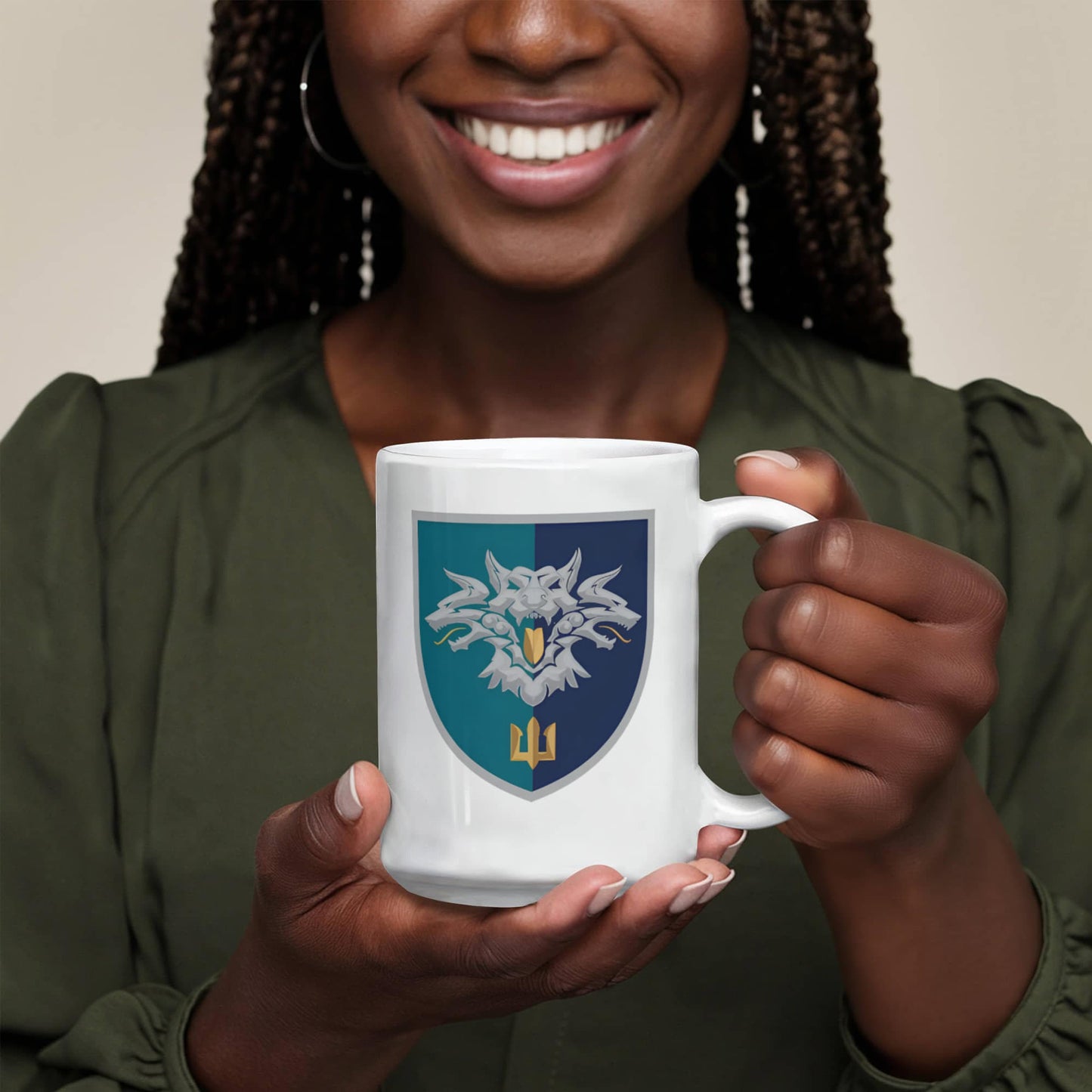 38th Marine Brigade (Ukraine) - 15oz White Ceramic Mug