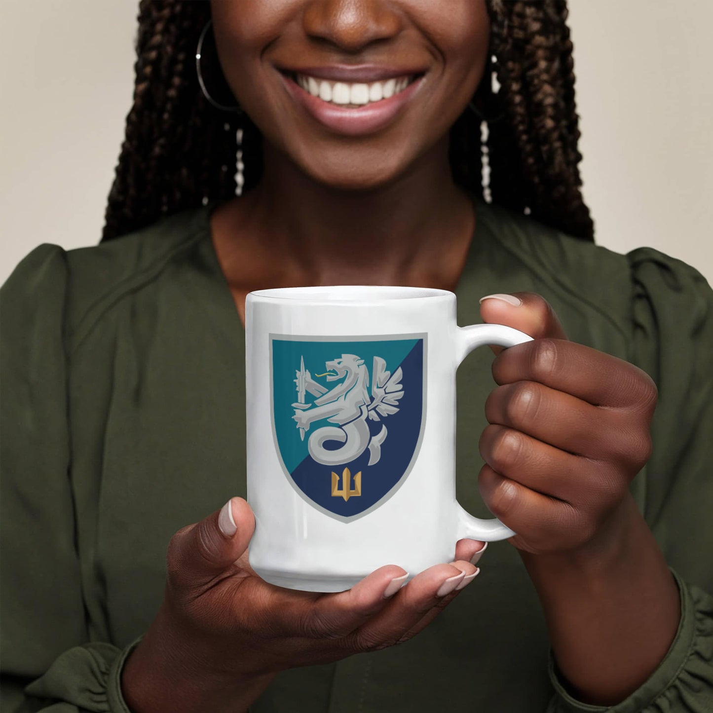 37th Marine Brigade (Ukraine) - 15oz White Ceramic Mug