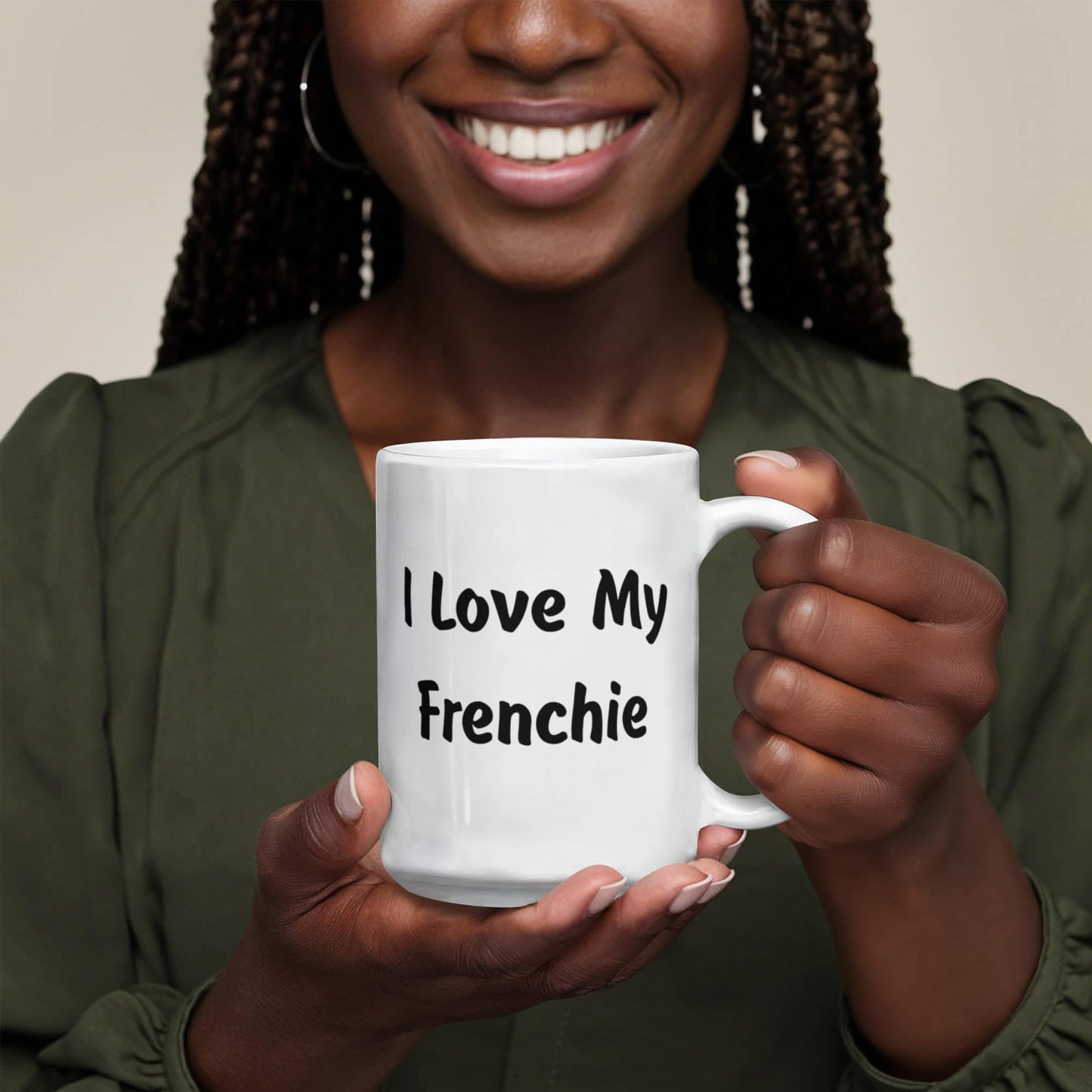 Love My Frenchie - 15oz White Ceramic Mug