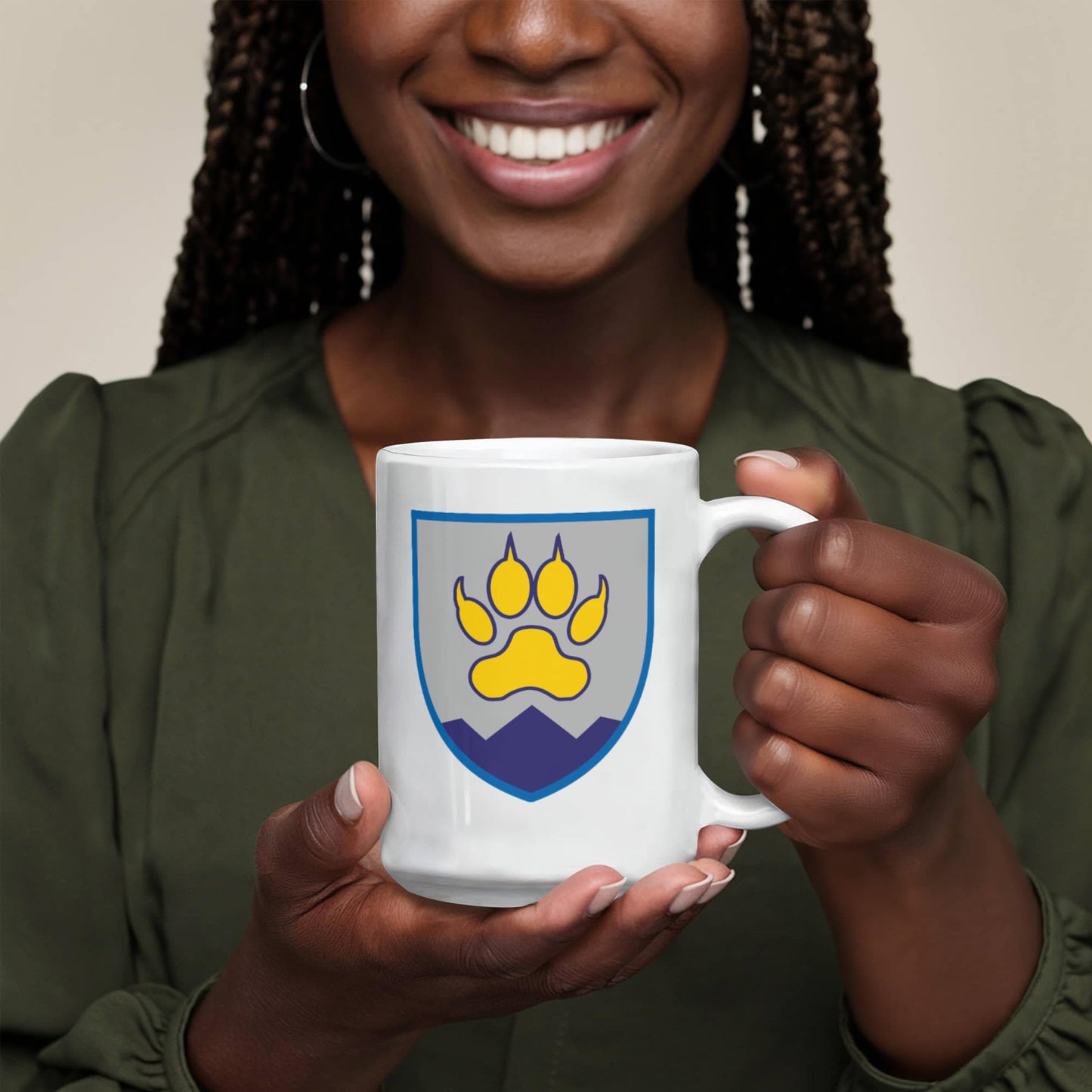 15th Mountain Assault Battalion (Ukraine) - 15oz White Ceramic Mug