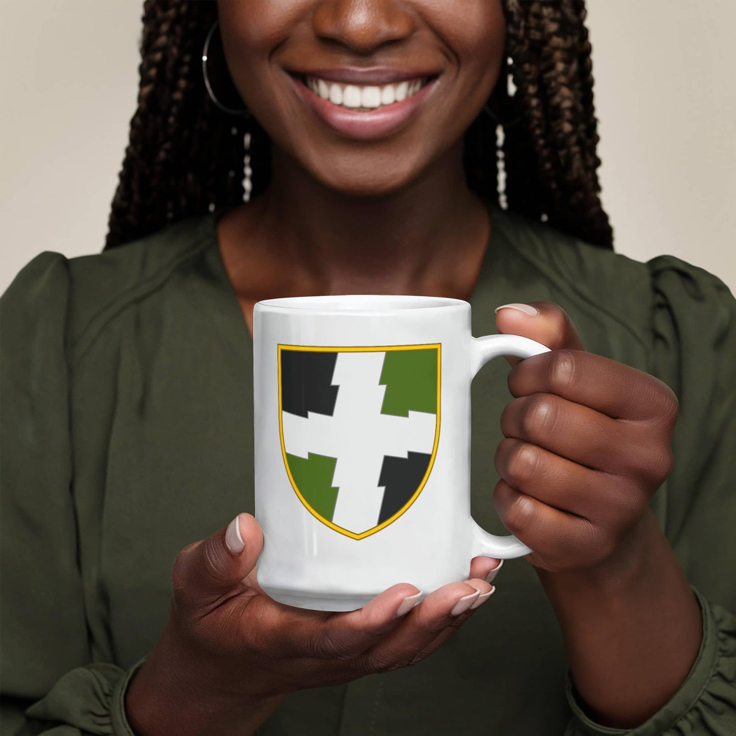 55th Signal Regiment (Ukraine) - 15oz White Ceramic Mug