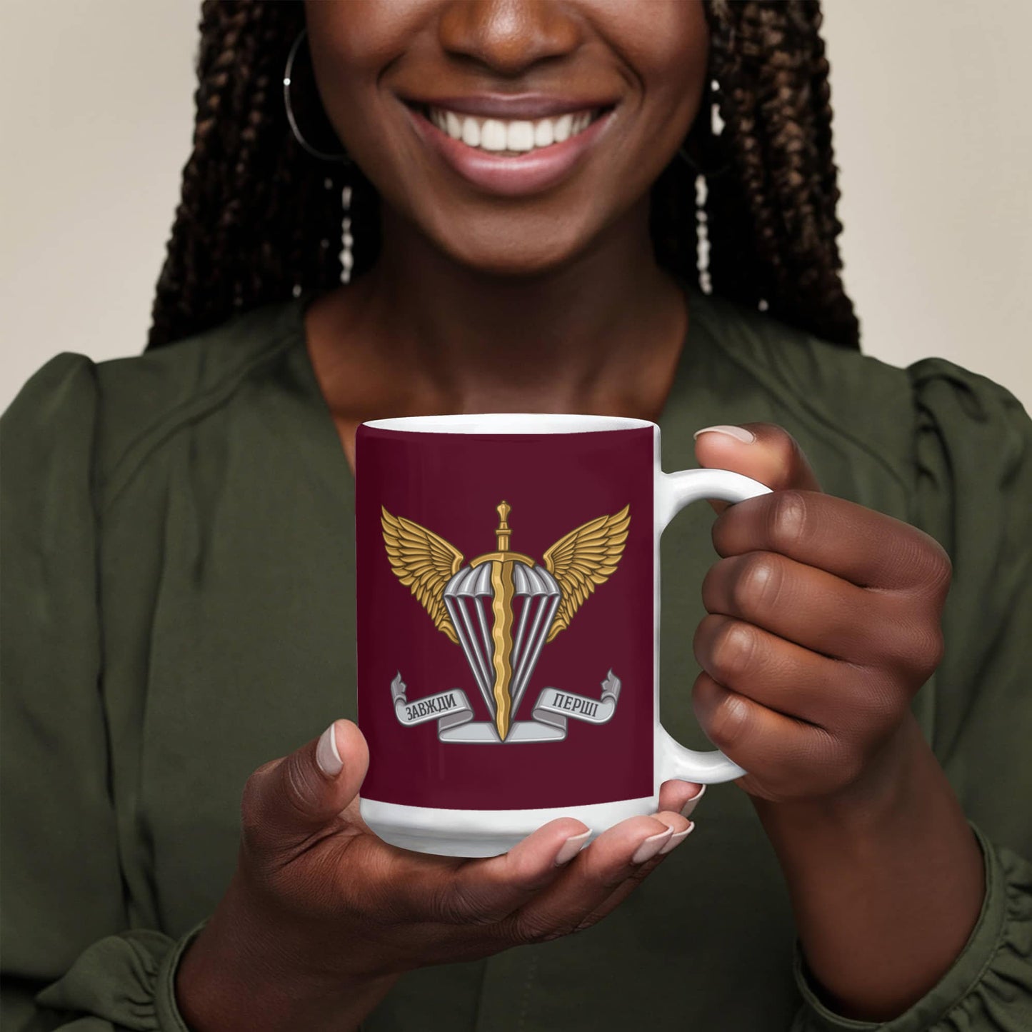 Ukrainian Air Assault Forces v2 - 15oz White Ceramic Mug