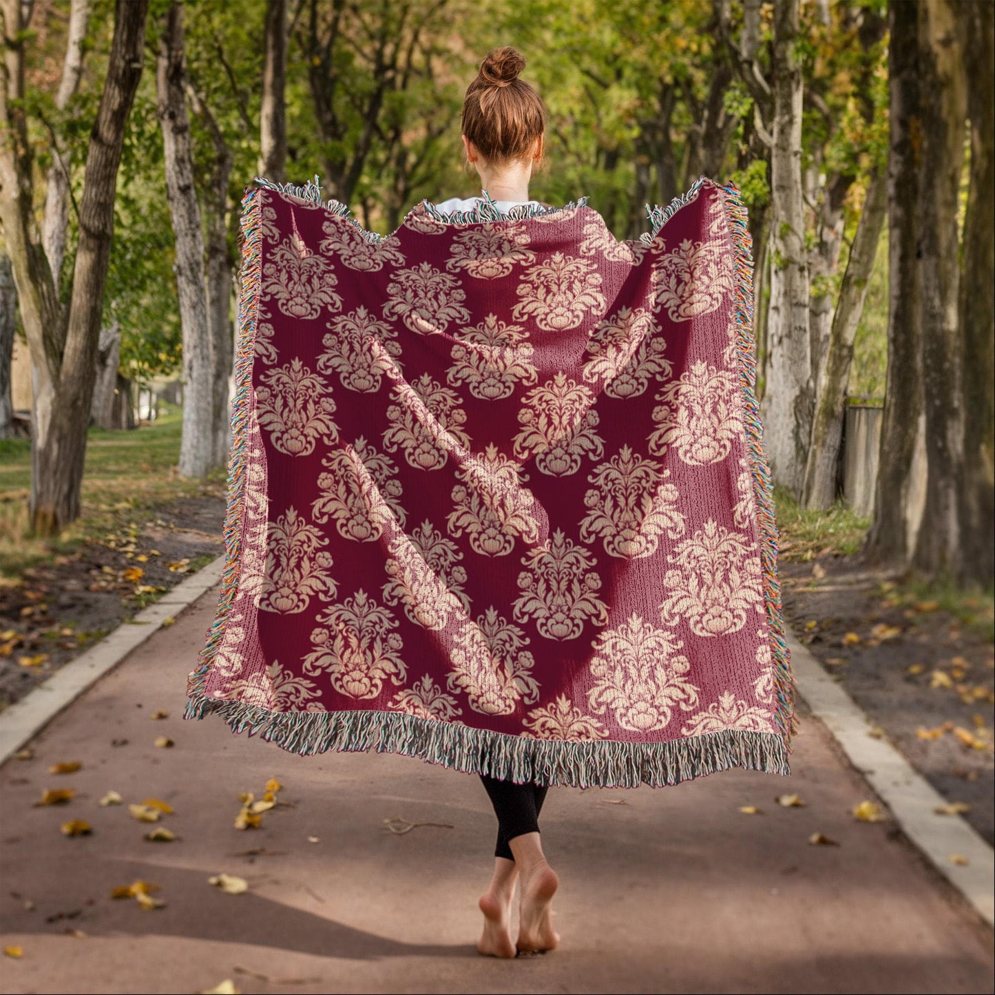 Damask Pattern 021 - 50" x 60" Heirloom Woven Blanket