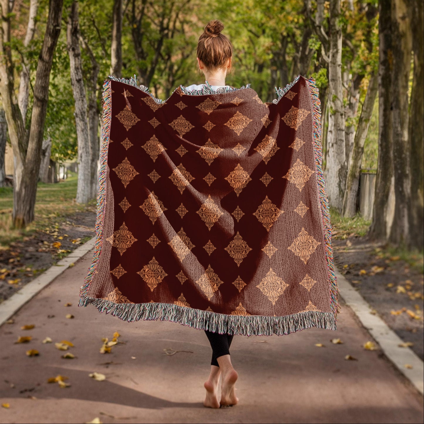 Damask Pattern 006 - 50" x 60" Heirloom Woven Blanket