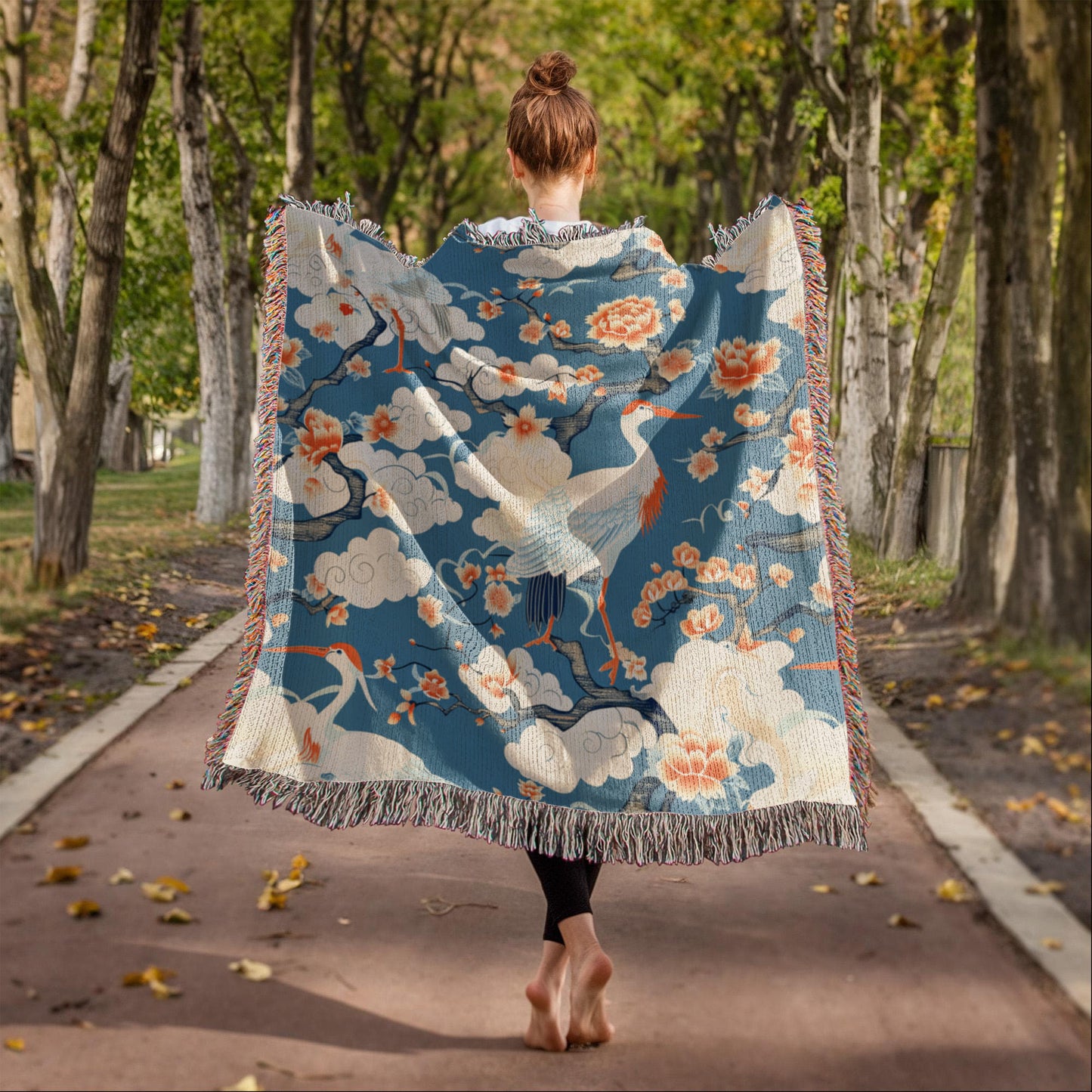 Chinoiserie Pattern 012 - 50" x 60" Heirloom Woven Blanket