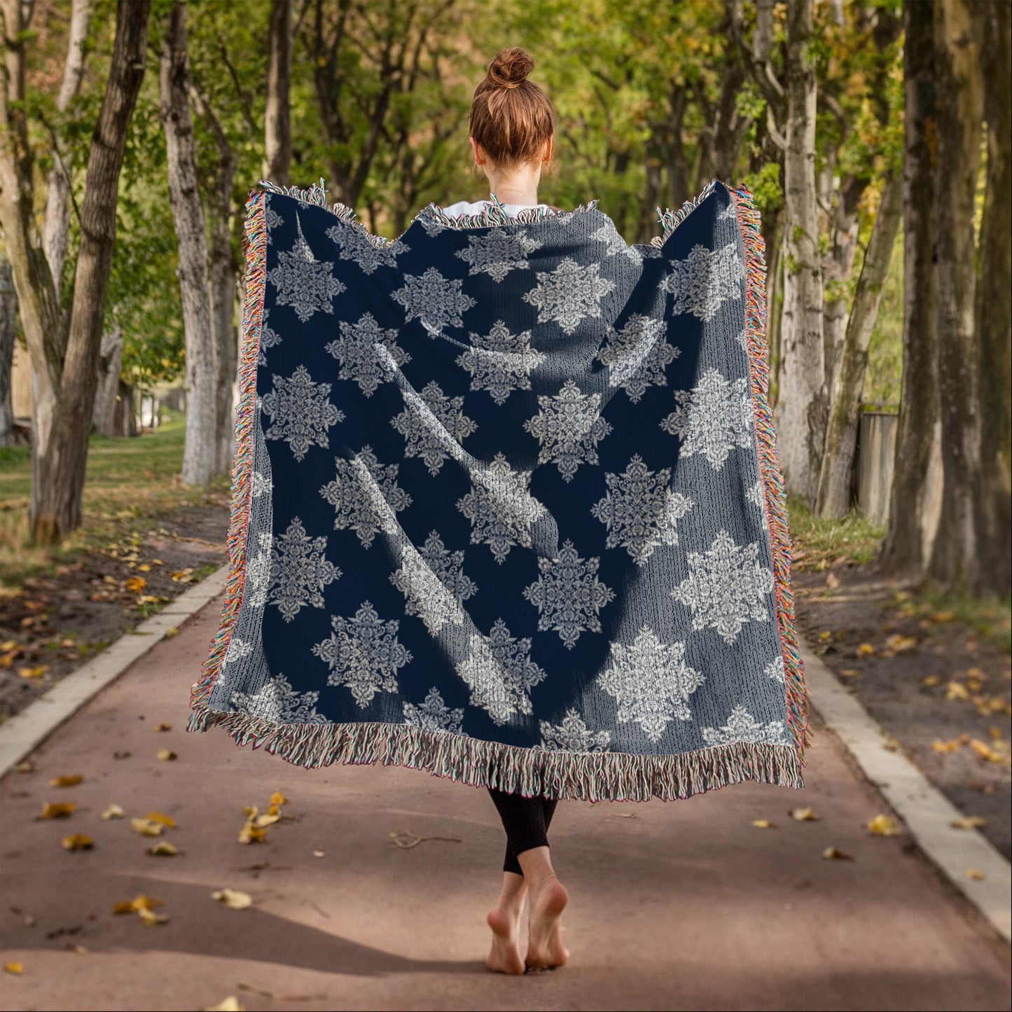 Damask Pattern 022 - 50" x 60" Heirloom Woven Blanket