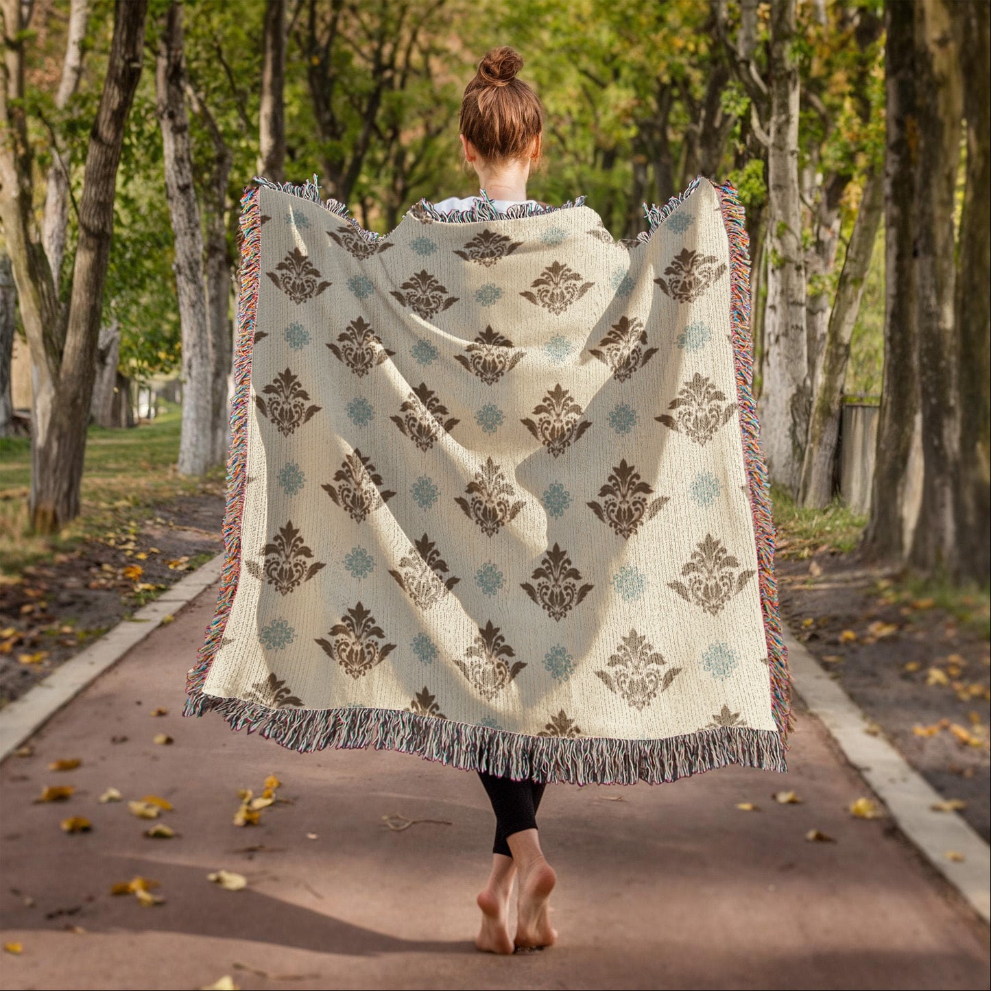 Damask Pattern 007 - 50" x 60" Heirloom Woven Blanket