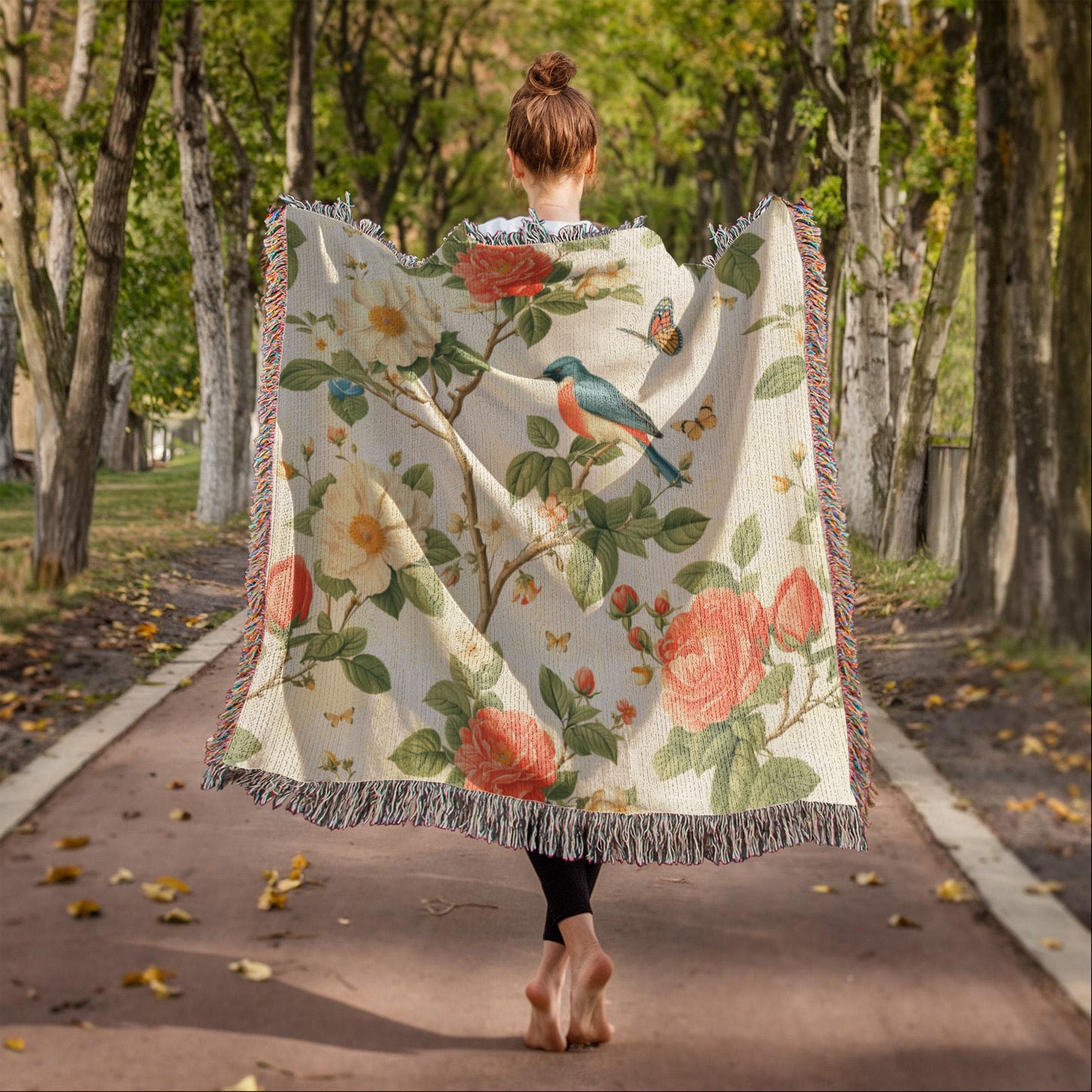 Chinoiserie Pattern 034 - 50" x 60" Heirloom Woven Blanket