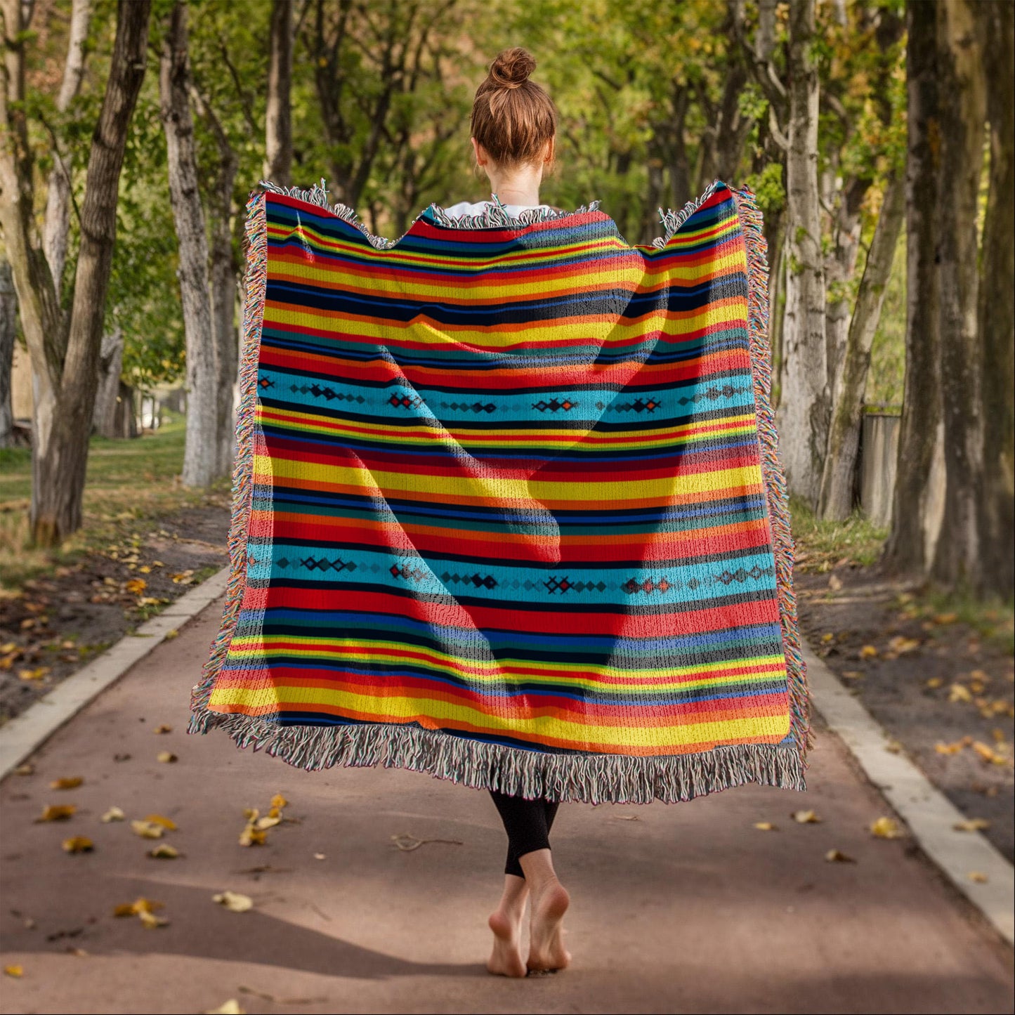 Mexican Textile Pattern 009 - 50" x 60" Heirloom Woven Blanket