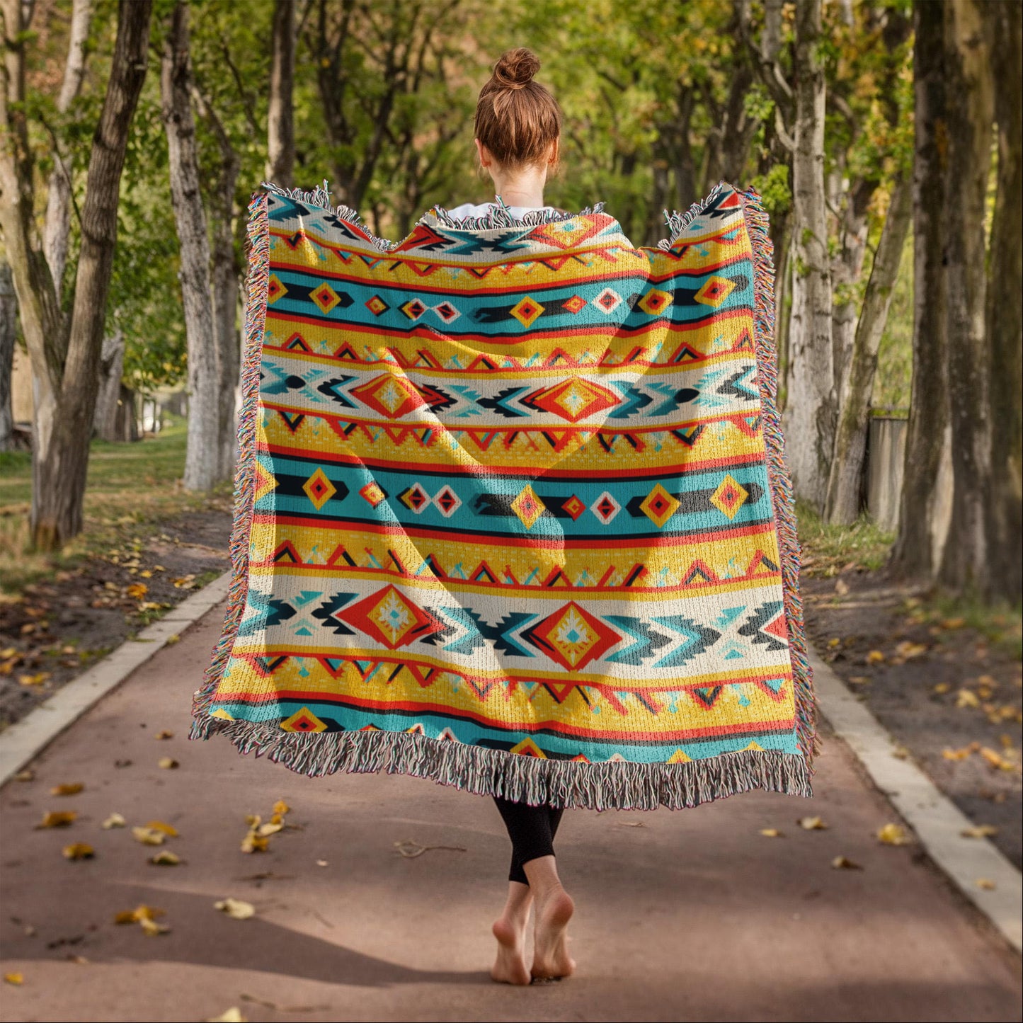 Mexican Textile Pattern 004 - 50" x 60" Heirloom Woven Blanket