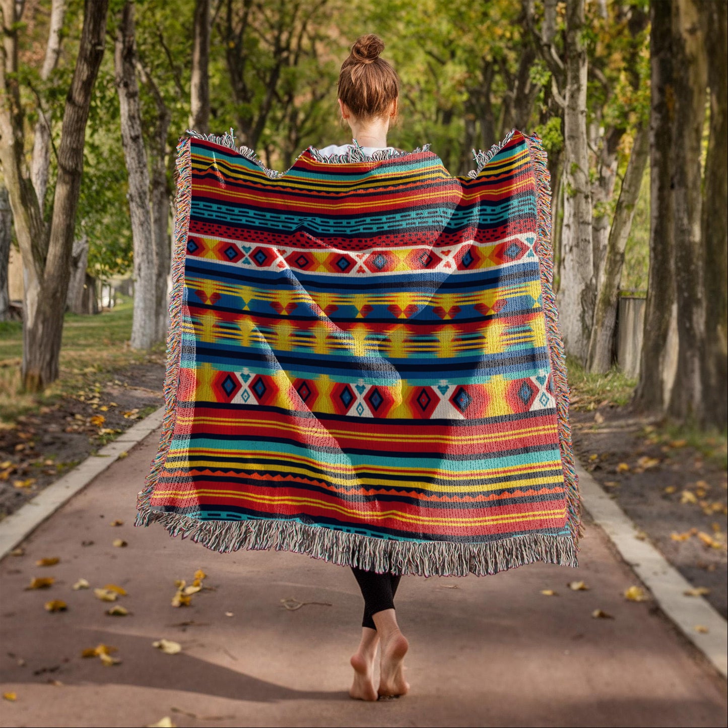 Mexican Textile Pattern 006 - 50" x 60" Heirloom Woven Blanket