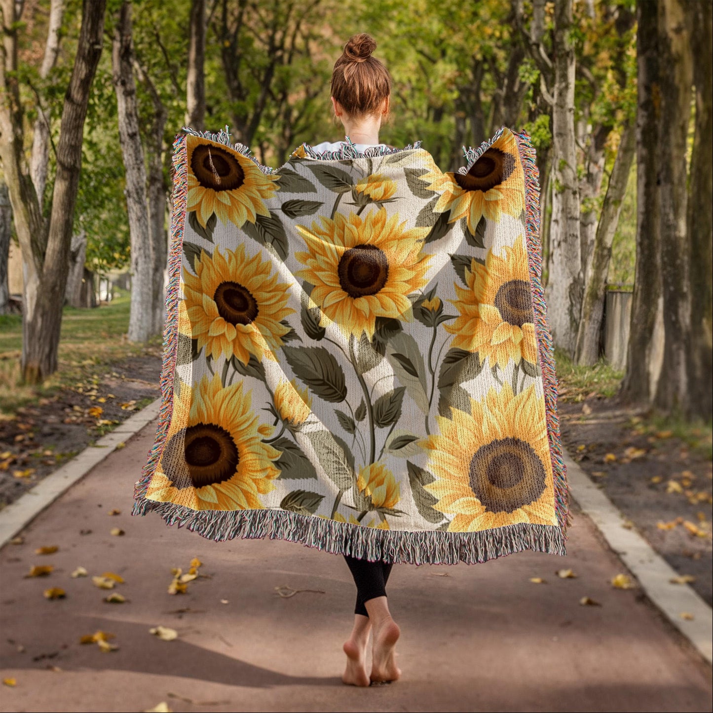 Spring Flowers Pattern 018 - 50" x 60" Heirloom Woven Blanket