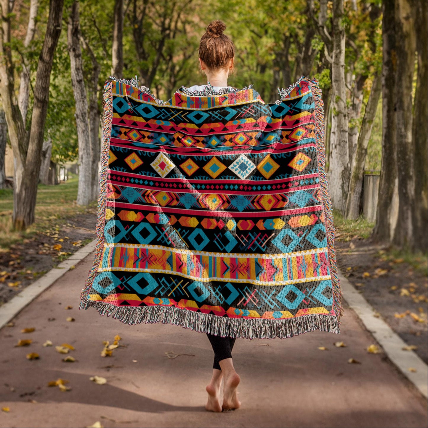 Mexican Textile Pattern 011 - 50" x 60" Heirloom Woven Blanket