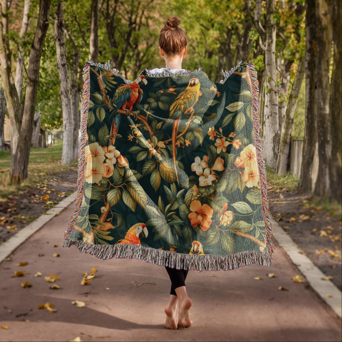 Chinoiserie Pattern 036 - 50" x 60" Heirloom Woven Blanket