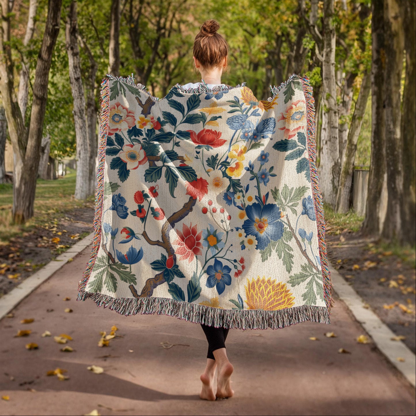 Chinoiserie Pattern 024 - 50" x 60" Heirloom Woven Blanket