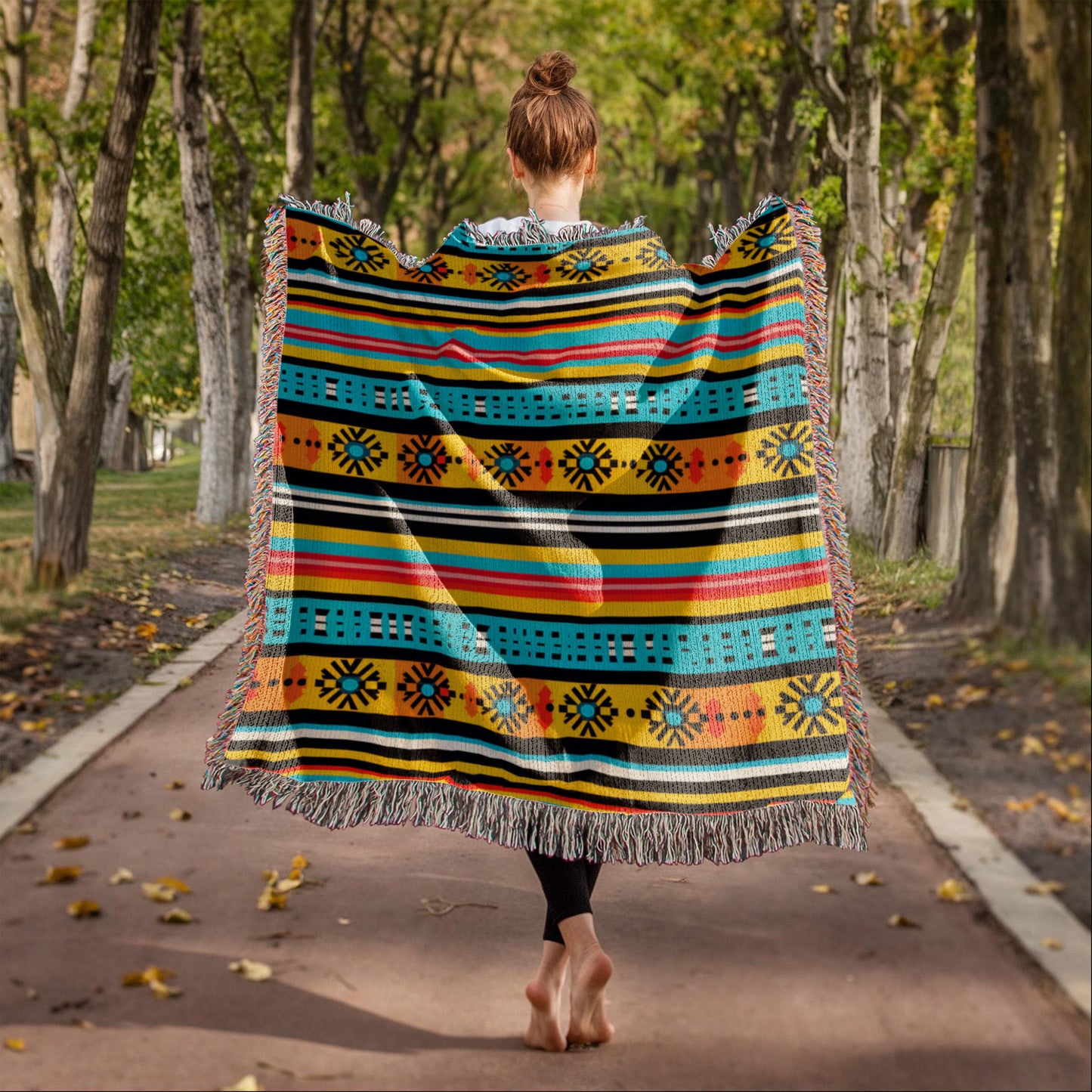 Mexican Textile Pattern 005 - 50" x 60" Heirloom Woven Blanket