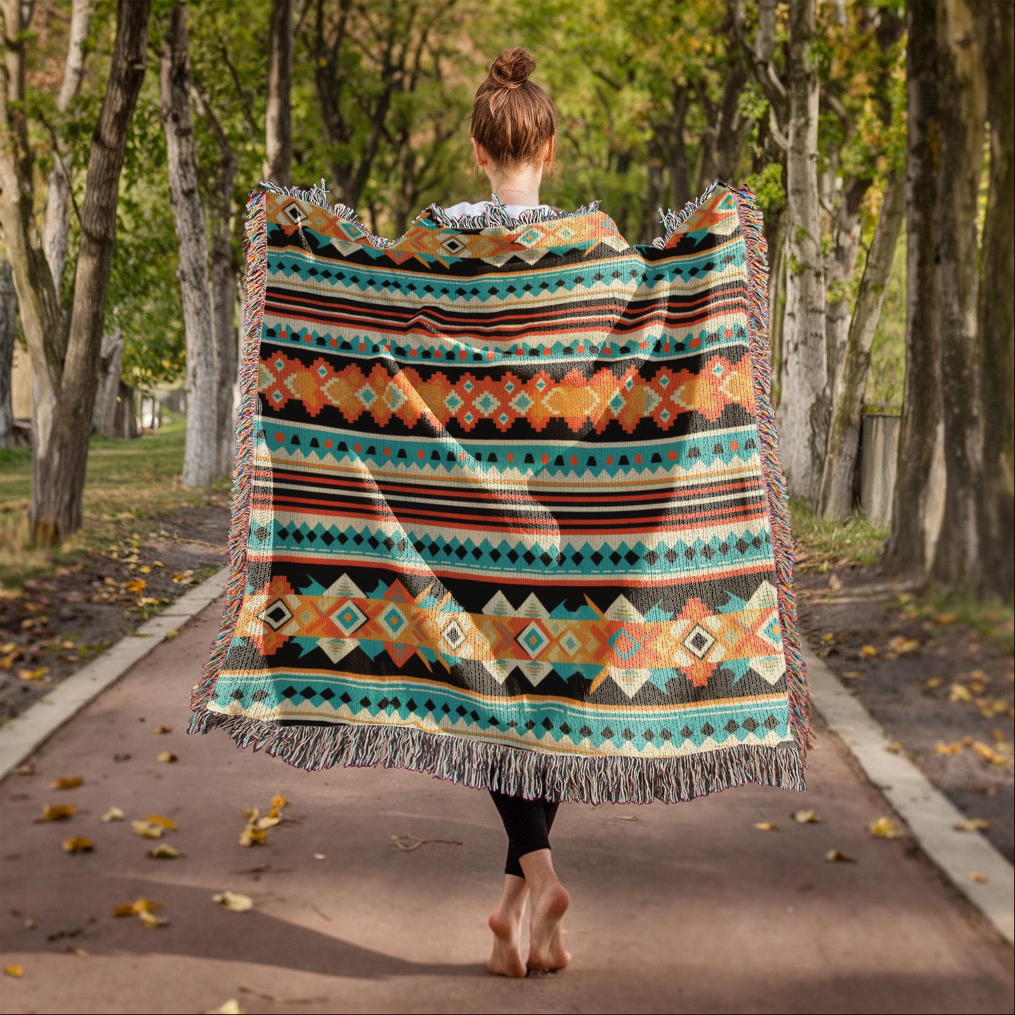 Mexican Textile Pattern 002 - 50" x 60" Heirloom Woven Blanket