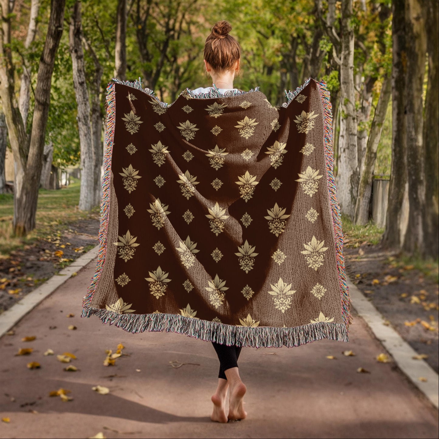 Damask Pattern 002 - 50" x 60" Heirloom Woven Blanket