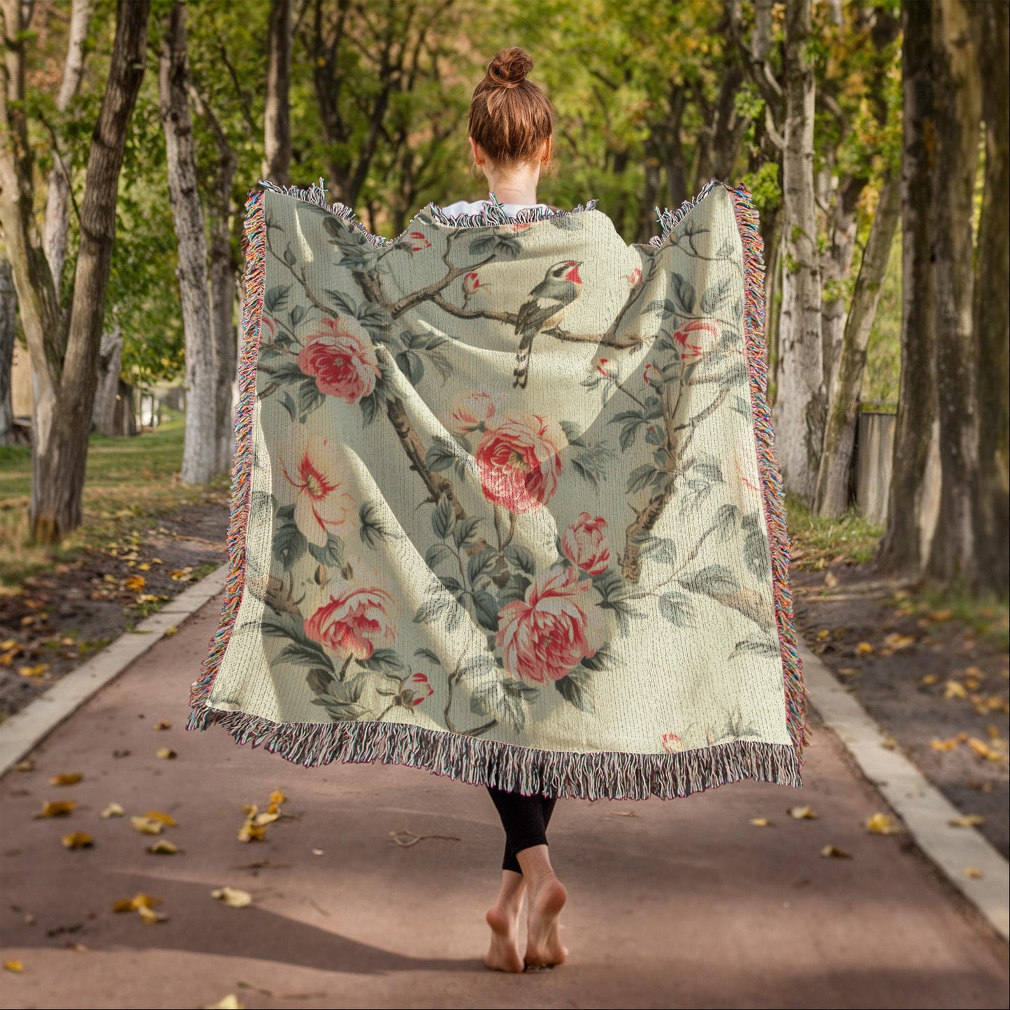 Chinoiserie Pattern 028 - 50" x 60" Heirloom Woven Blanket