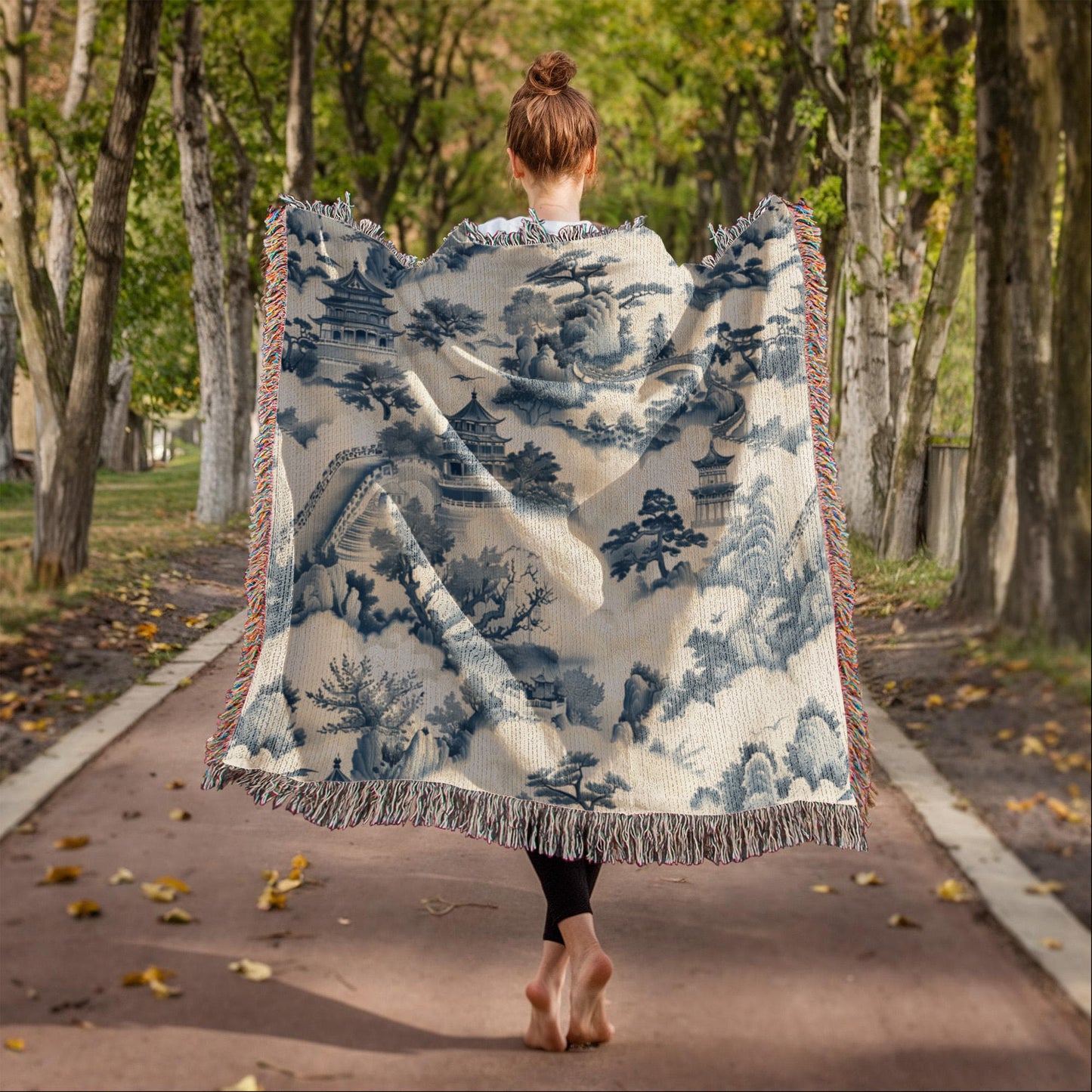 Chinese Ornament Pattern 007 - 50" x 60" Heirloom Woven Blanket