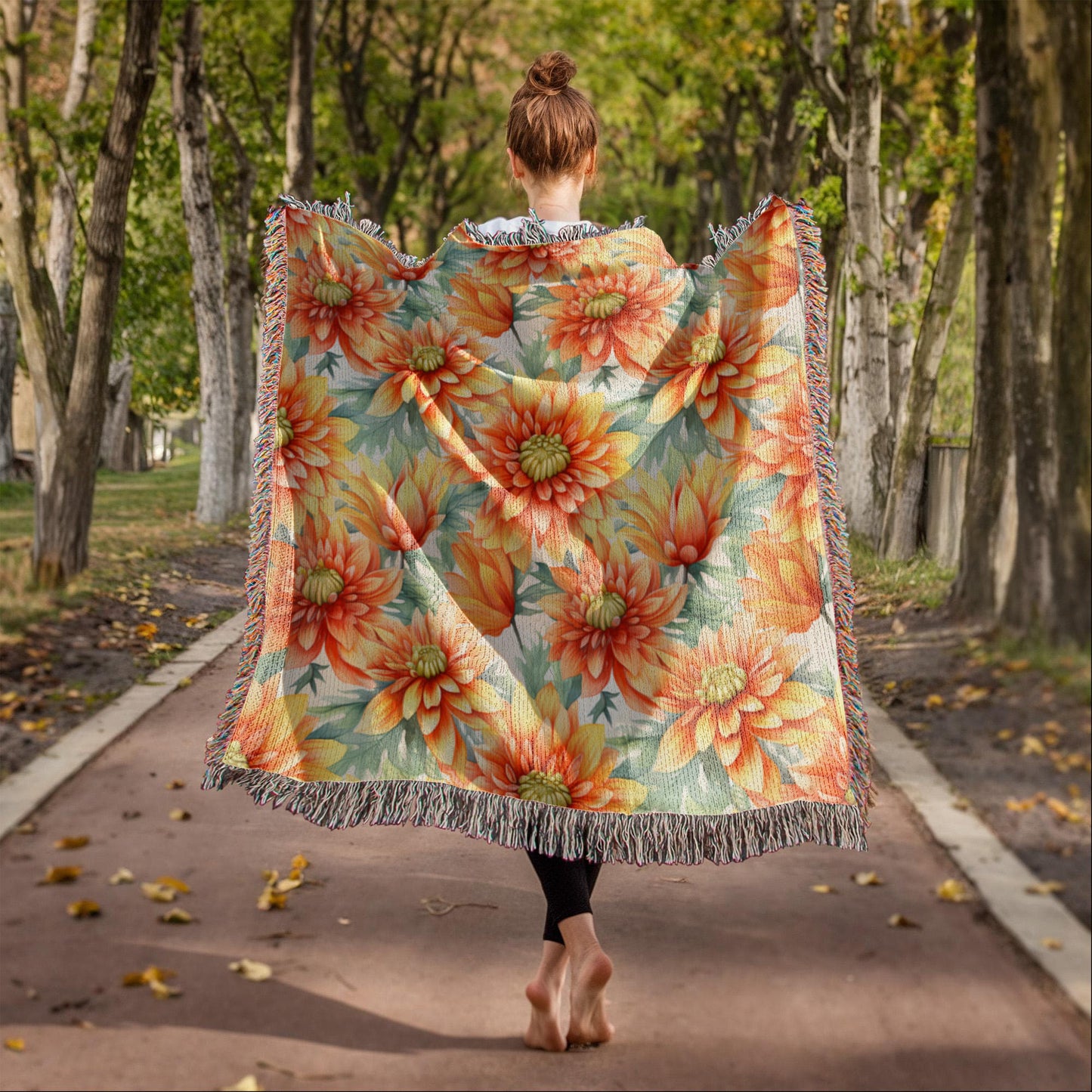 Spring Flowers Pattern 019 - 50" x 60" Heirloom Woven Blanket