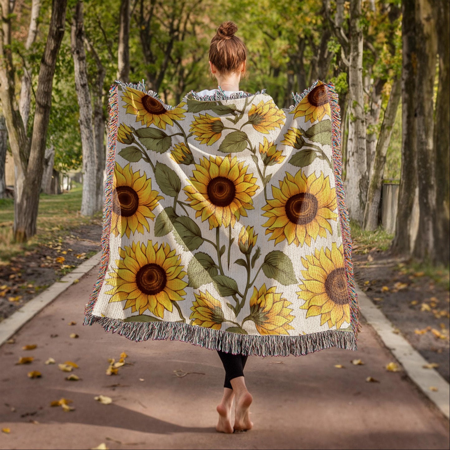 Spring Flowers Pattern 024 - 50" x 60" Heirloom Woven Blanket