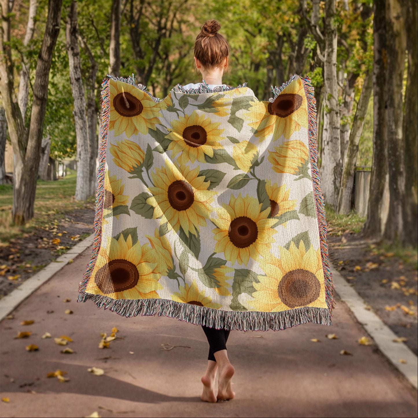 Spring Flowers Pattern 001 - 50" x 60" Heirloom Woven Blanket