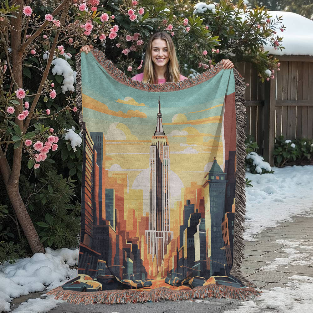 Famous Travel Destinations - New York City, United States - 60" x 80" Heirloom Woven Blanket