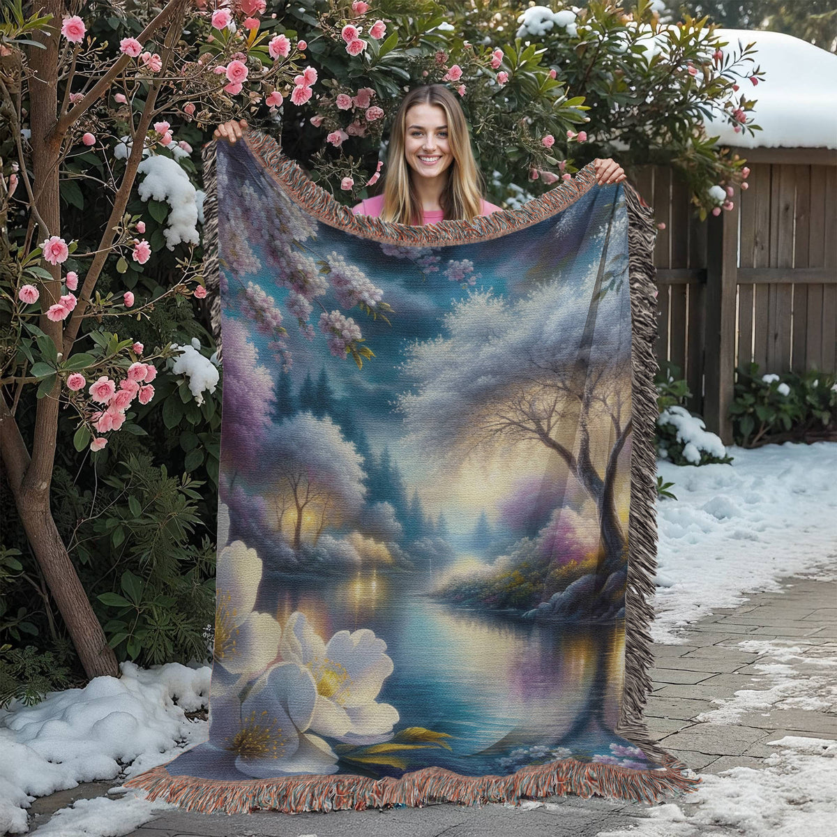 Beautiful Nature Landscape 002 - 60" x 80" Heirloom Woven Blanket