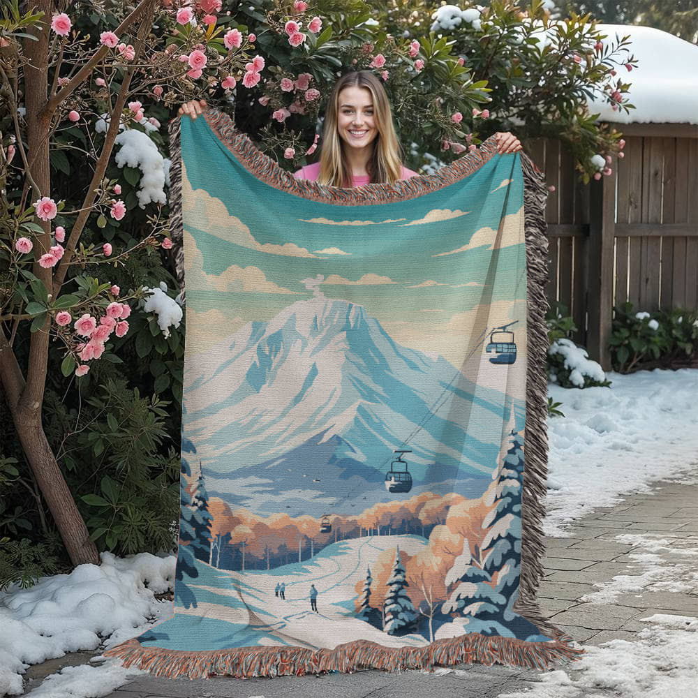 Famous Travel Destinations - Niseko, Japan - 60" x 80" Heirloom Woven Blanket
