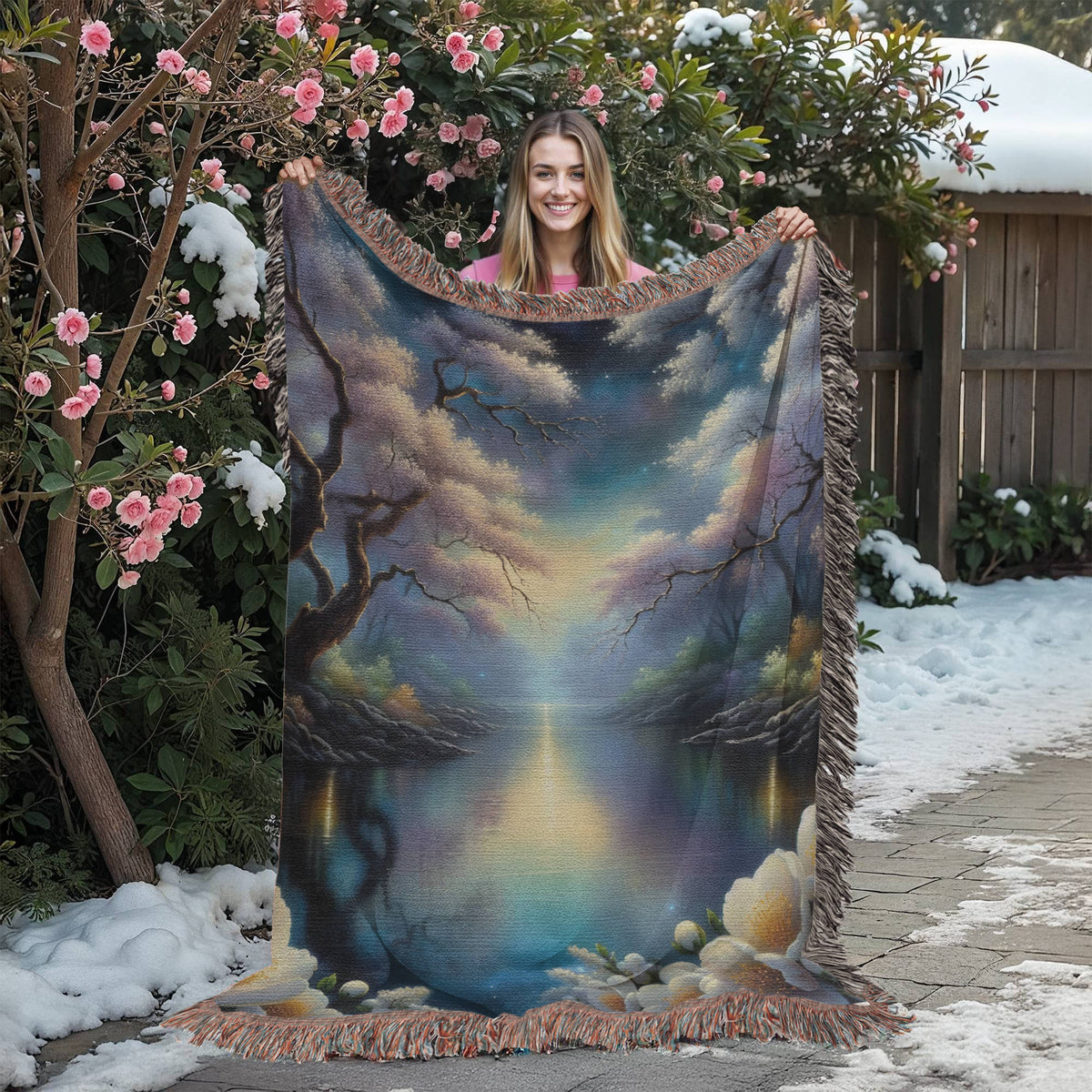 Beautiful Nature Landscape 003 - 60" x 80" Heirloom Woven Blanket
