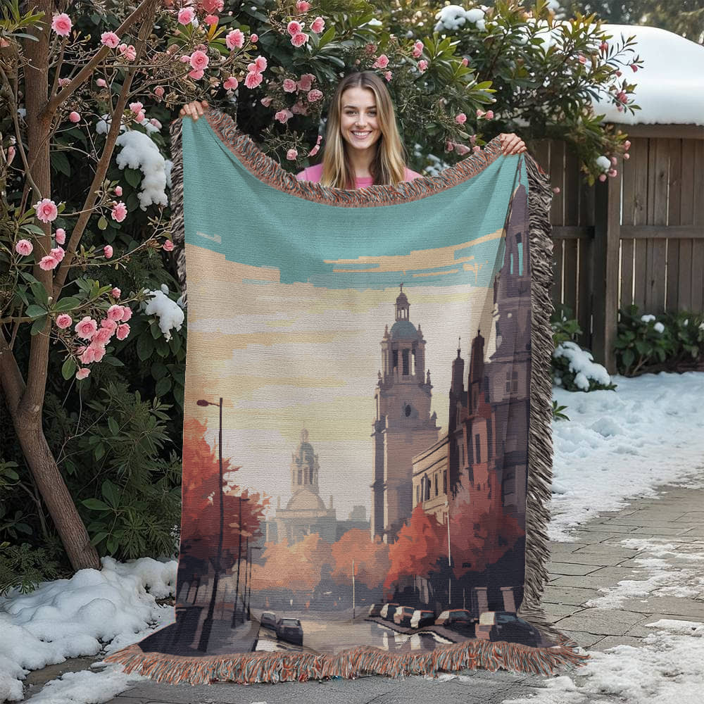 Famous Travel Destinations - Liverpool, United Kingdom - 60" x 80" Heirloom Woven Blanket