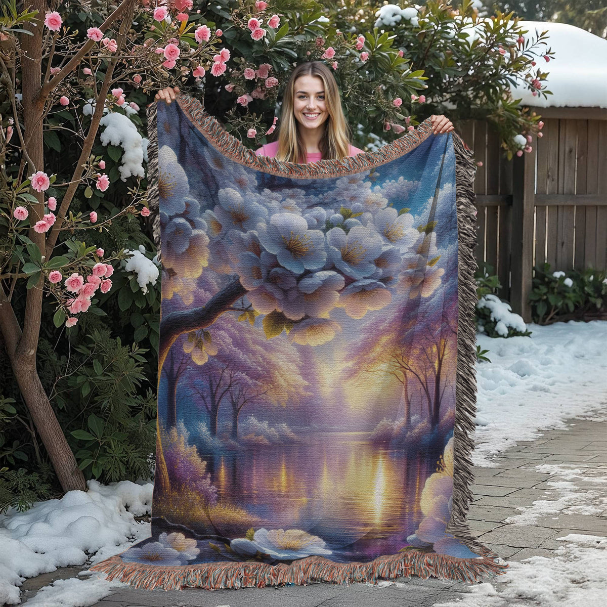 Beautiful Nature Landscape 010 - 60" x 80" Heirloom Woven Blanket