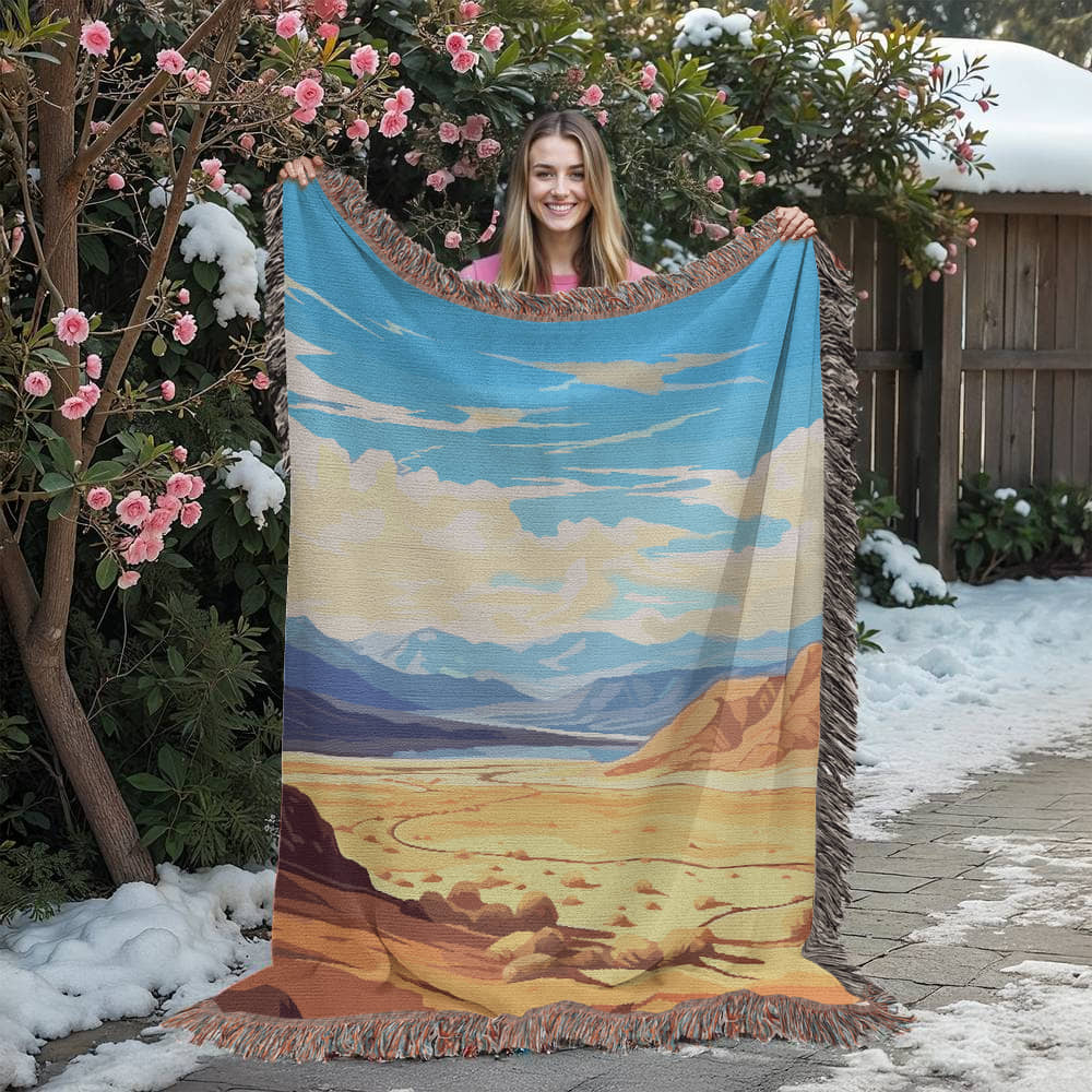 Famous Travel Destinations - Death Valley, California - 60" x 80" Heirloom Woven Blanket