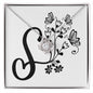 Botanical Monogram S - Love Knot Necklace