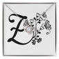 Botanical Monogram Z - Love Knot Necklace