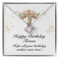 Happy Birthday Teresa v01 - Love Knot Necklace