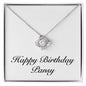 Happy Birthday Pansy - Love Knot Necklace