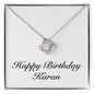 Happy Birthday Karan - Love Knot Necklace