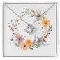 Boho Flowers Wreath Watercolor 10 - Love Knot Necklace