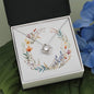 Boho Flowers Wreath Watercolor 16 - Love Knot Necklace