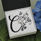 Botanical Monogram C - Love Knot Necklace