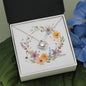Boho Flowers Wreath Watercolor 10 - Love Knot Necklace
