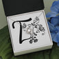 Botanical Monogram T - Love Knot Necklace