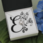 Botanical Monogram E - Love Knot Necklace