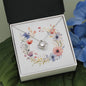Boho Flowers Wreath Watercolor 18 - Love Knot Necklace