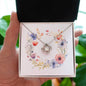 Boho Flowers Wreath Watercolor 18 - Love Knot Necklace